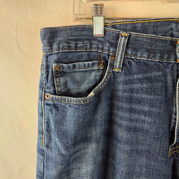 Levi's 514 Jeans Mens 36x30 Blue Denim Straight Fit Dark Wash Skater Normcore - Picture 4 of 11